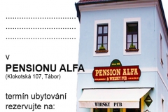 Dárkový poukaz -Pension ALFA & Whisky Pub